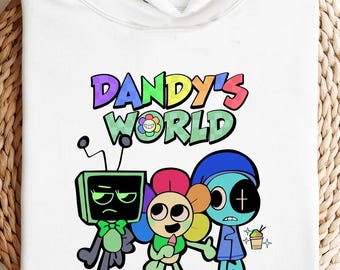 Youth Gaming Hoodie, Dandy’s World Hoodie, Cute Game Character Hoodie, Game Cartoon Hoodie, Sprunki Kids Hoodie, Toddler Gamer Hoodie