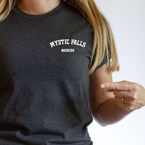Virginia Pocket Shirt, Mystic Falls Virginia Minimalist Tee, Salvatore T-Shirt, Stefan Shirt, Damon Shirt, Vampire Fan Gift, TVD T-Shirt