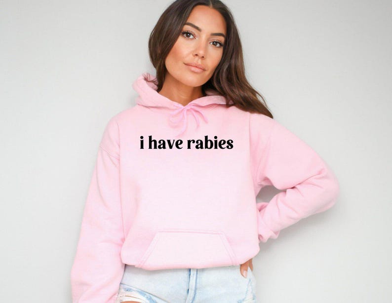 Sudadera con capucha sarcástica divertida, sudadera con capucha "Tengo rabia", sudadera con capucha estética, sudadera con capucha de humor negro extraño, sudadera con capucha moderna, sudadera con capucha de humor para adultos imagen 2