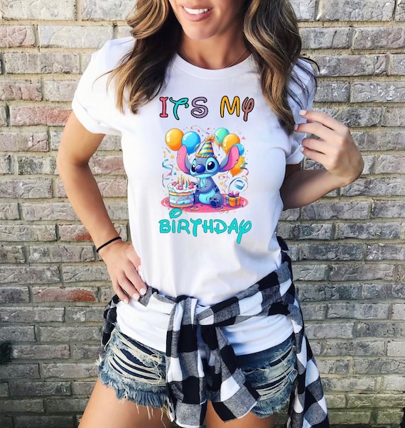 It's My Birthday Shirt, Disney Birthday Party Tee, Stitch Birthday Shirt,  Birthday Girl Shirt, Stitch and Lilo T-shirt, Celebration Shirt
