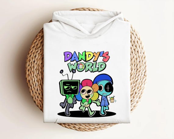 Youth Gaming Hoodie, Dandy’s World Hoodie, Cute Game Character Hoodie, Game Cartoon Hoodie, Sprunki Kids Hoodie, Toddler Gamer Hoodie