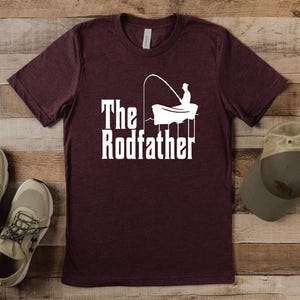 Fishing Parody Shirt, The Rodfather Shirt, Fishing Dad Shirt, Funny Fisherman Tee, Fathers Day Gift, Fishing Lover Shirt,Fishing Hobby Tee image 2