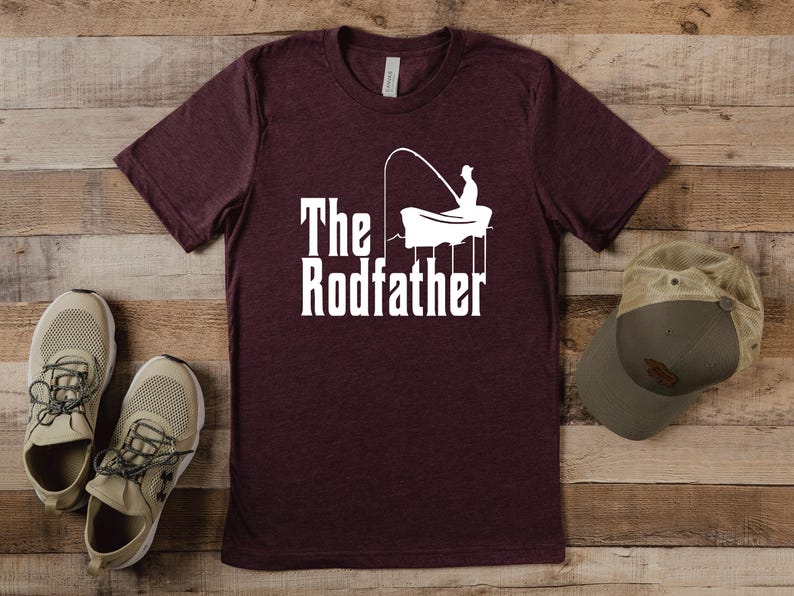 Fishing Parody Shirt, The Rodfather Shirt, Fishing Dad Shirt, Funny Fisherman Tee, Fathers Day Gift, Fishing Lover Shirt,Fishing Hobby Tee image 2