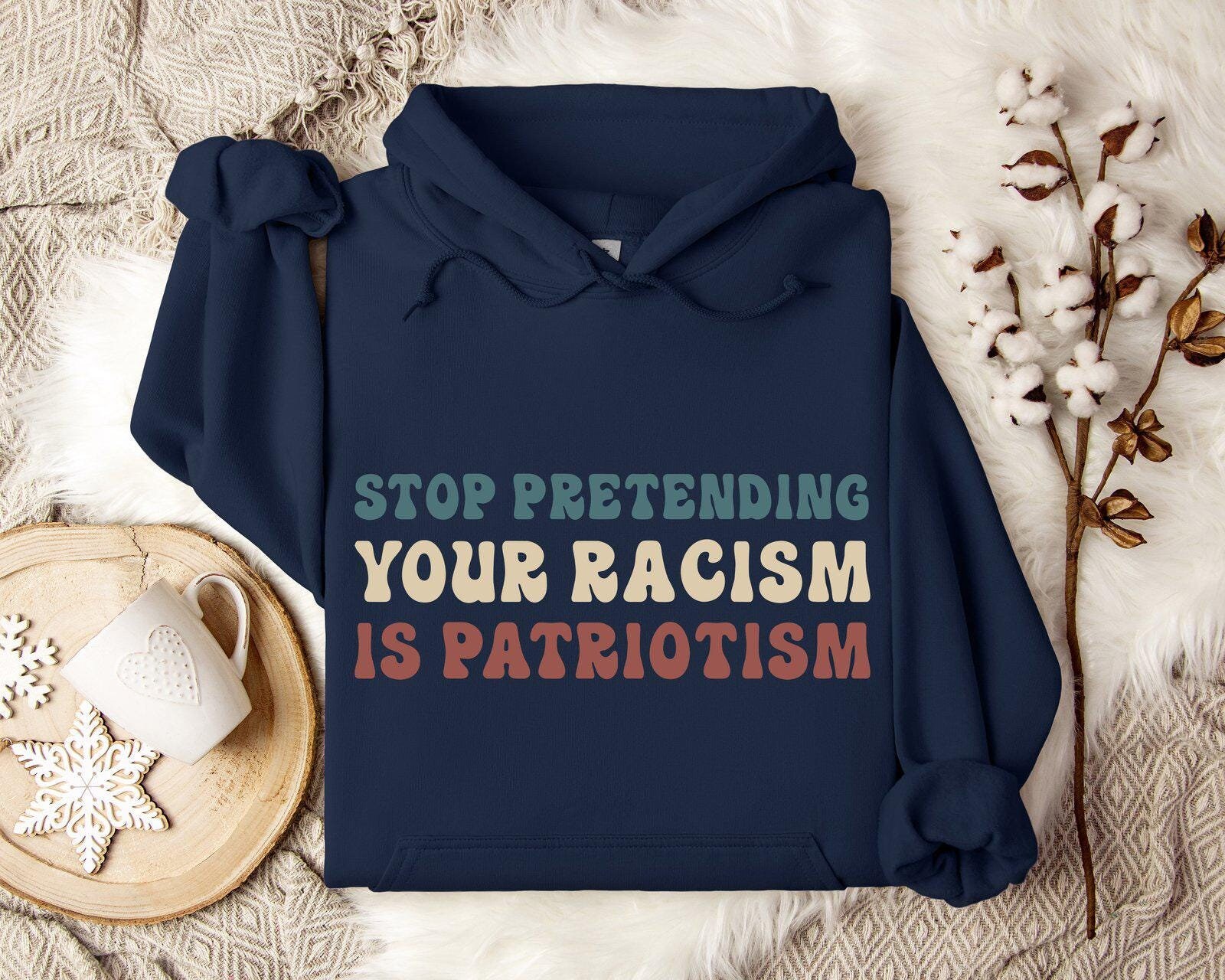 "Make Racism Wrong Again" Embroidered Cotton Baseball Cap - Adjustable Dad Hat - View #8