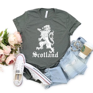 Vintages schottisches Löwe-Hemd, Schottland-Wappen-Flaggengeschenk, schottisches T-Stück sein, stolzes Scotsman-Geschenk, schottisches königliches Standart Lion Rampant-Flaggen-T-Stück Bild 2