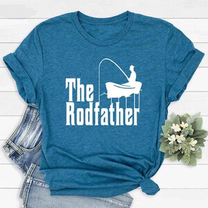 Fishing Parody Shirt, The Rodfather Shirt, Fishing Dad Shirt, Funny Fisherman Tee, Fathers Day Gift, Fishing Lover Shirt,Fishing Hobby Tee image 4