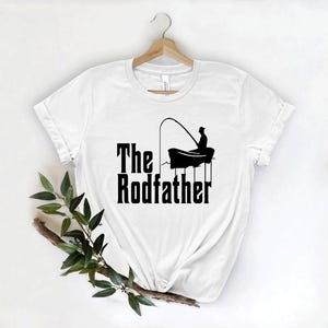 Fishing Parody Shirt, The Rodfather Shirt, Fishing Dad Shirt, Funny Fisherman Tee, Fathers Day Gift, Fishing Lover Shirt,Fishing Hobby Tee image 3