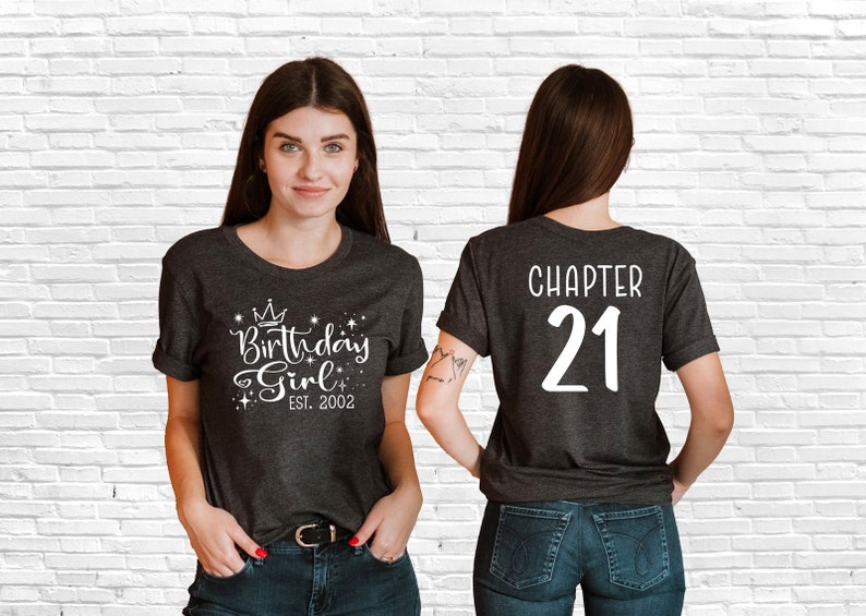 Camiseta de 21 cumpleaños, fiesta de 21 cumpleaños, regalo de 21 años, camiseta de 2003, camiseta de cumpleaños de 2002, camiseta de cumpleañera imagen 4