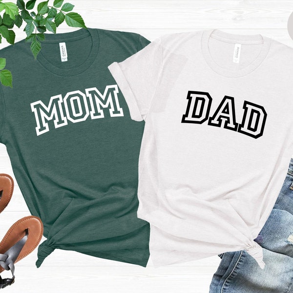 Mom and Dad Shirt, Mother's Day Gift, Father's Day Gift, Couple Matching T-shirt, Newly Mom Dad Tee, Pregnancy Reveal, Mom Dad Birthday Gift