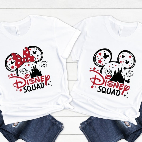 Disney Squad T-shirt, Disney Family Shirt, Disney Group Shirt, Mickey and Minnie Shirt, Disney Matching Shirt, Disneyworld Gift,Mickey Mause