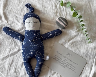 Handmade Gender Neutral Gift for Mom & Baby Celestial Eco-Conscious Nursery Comforter Premium Cotton Star Constellation Baby Gift Soft