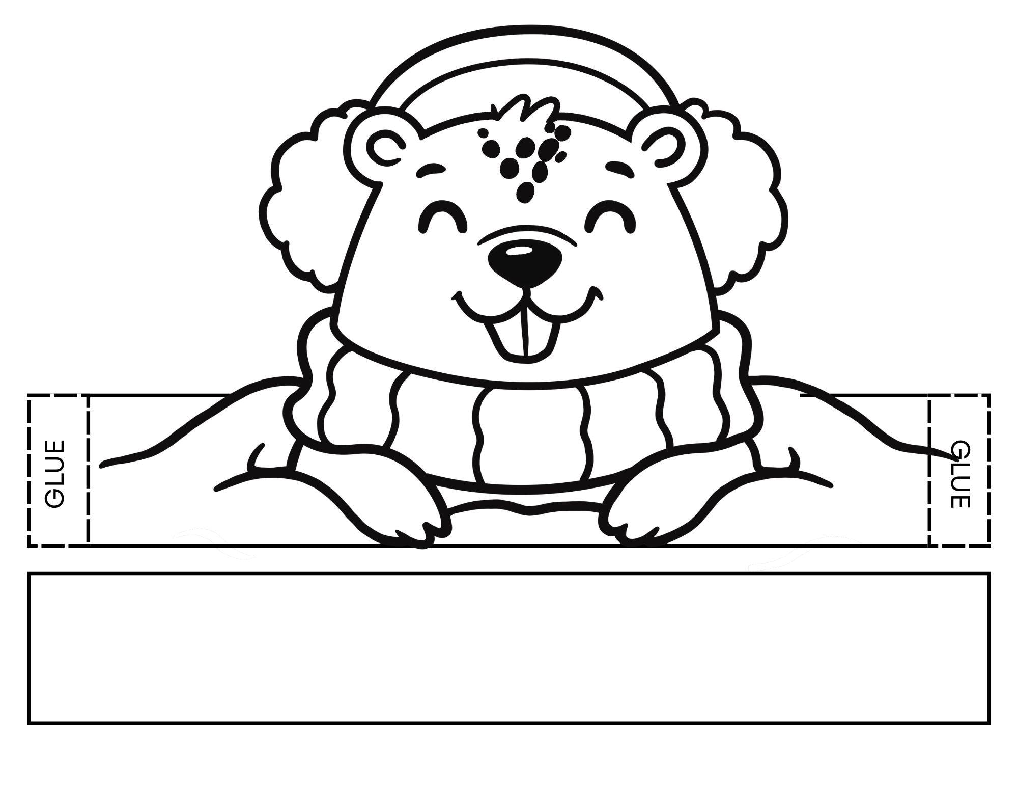 43 Must-Make February Crafts for Kids for Beating Boredom 14 Groundhog Day Headband Printable Groundhog Craft for Kids Preschool…