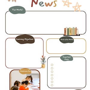 Classroom Newsletter und Vorlage Templates für Lehrer-Lehrer
