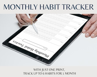 Monthly Habit Tracker. Habit Tracker. Create Habit. Self Development. Productivity. Achieve Your Goals. Learn. Printable.