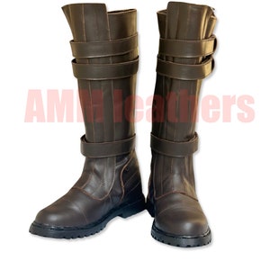 Anakin Inspired Skywalker Costume Boots | Star wars Anakin leather boots - leather anakin csplay boot