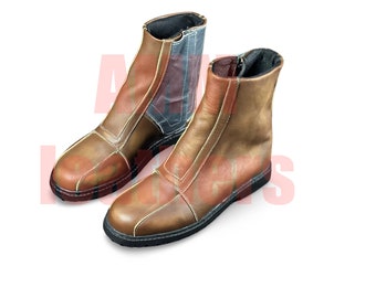 Mandalorian Inspired  Leather Boots - Crafted for the Modern Warrior, Combining Style & Strength | Mando Cosplay Leather Shoes