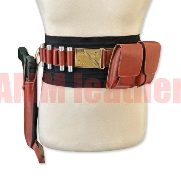 Star Wars Book Of Boba Fett Inspired Leather Belt | BOBF leather belt Boba fett Cosplay belt