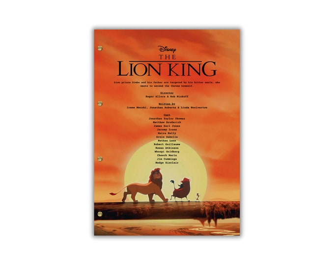 Lion King | Disney Classic Script/Screenplay