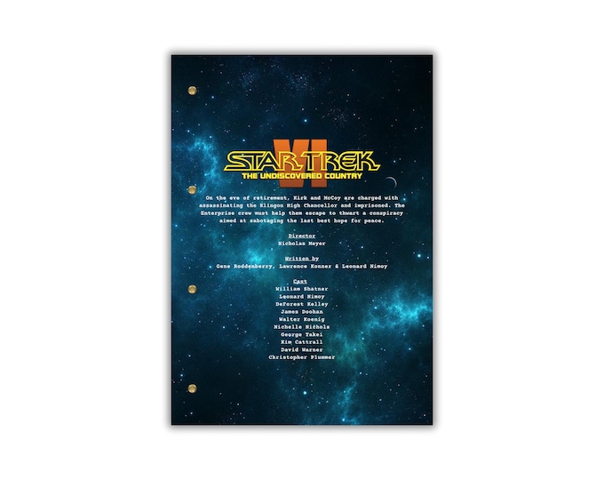 Star Trek: The Undiscovered Country Script/Screenplay