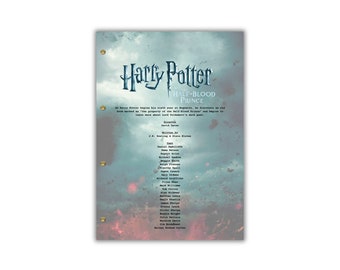 Harry Potter and the Half-Blood Prince Script/Screenplay