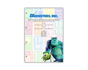 Monsters Inc | Pixar Script/Screenplay