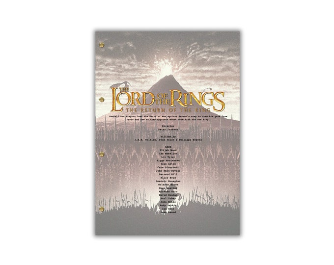 The Lord of the Rings: The Return of the King Script/Screenplay