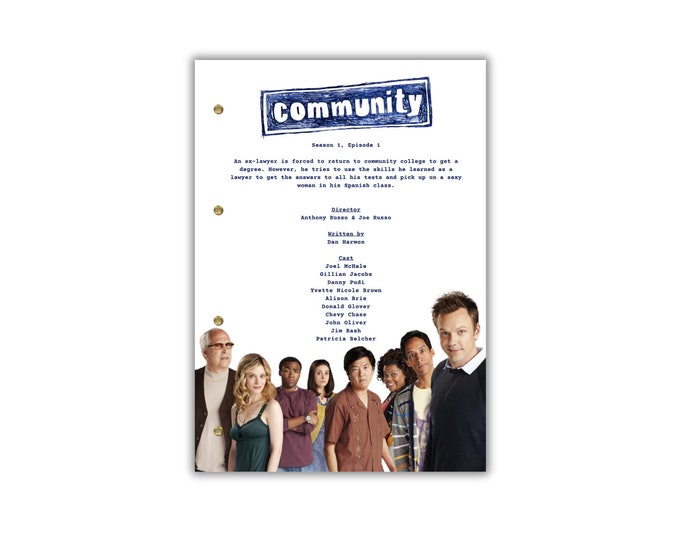 Community (Season 1, Episode 1) Script/Screenplay