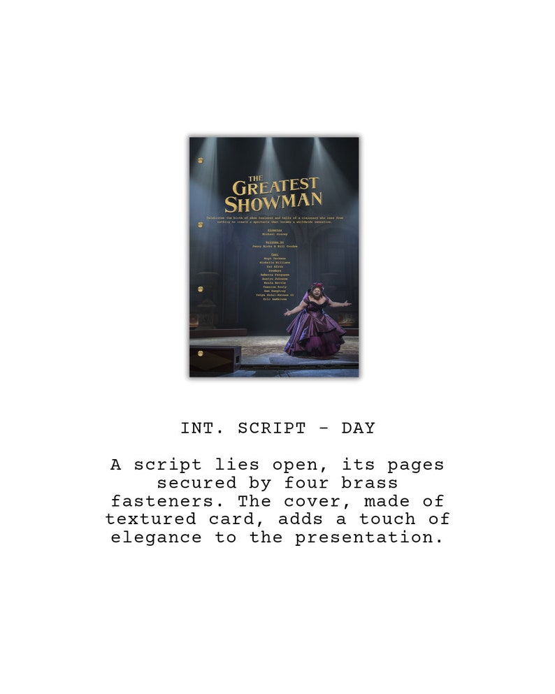 The Greatest Showman Script/screenplay - Etsy