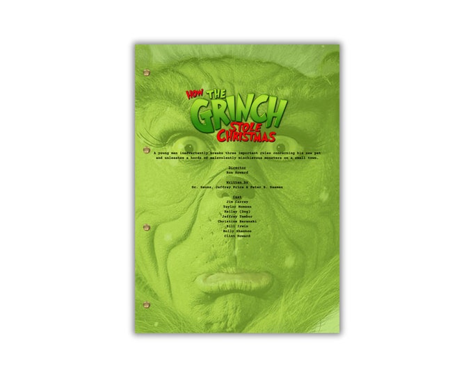 How The Grinch stole Christmas Script/Screenplay