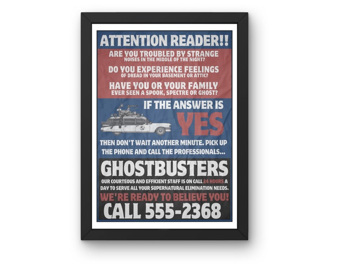 GHOSTBUSTERS | TV AD - Bespoke Poster