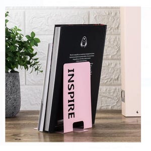 Pink Metallic Bookend, Book Lover Gift