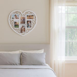 Decorative Photo Frame White Heart, Housewarming Gift