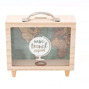 Saving Box Piggy Bank Saving Bank Save Travel Repeat Adult Travel Fund Gift for Couple Gift for Gamers