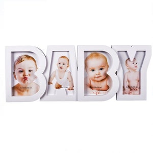 White Baby Photo Frame, Baby Room Decor, Gift for New born, Baby Shower Gift