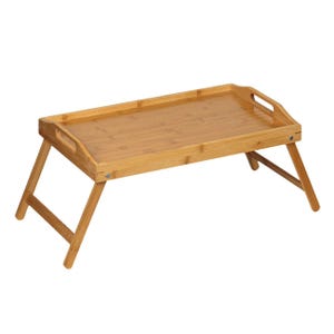 Foldable Bamboo Serving Tray, Wooden Tray, Kitchen Decor