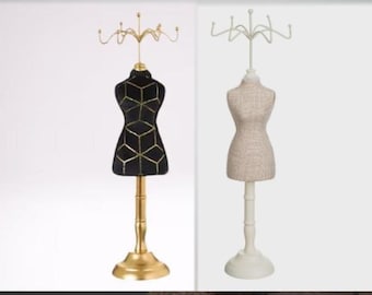 Vintage Mannequin Jewelry Organizer -Necklace Stand, Gift for Her