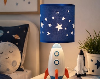 Raket-nachtlamp voor kinderen, ruimtelamp, kinderkamerdecoratie