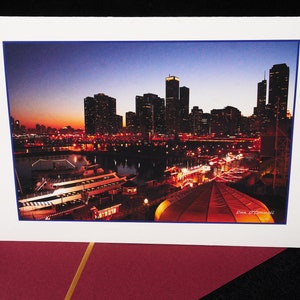 Cartão fotográfico - Horizonte de Chicago ao entardecer