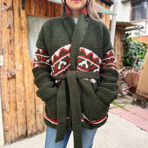 Green Starsky And Hutch Cardigan Sweater Inspired Chunky Sweater Christmas Gift for him her for birthday gift Replica