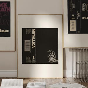Impresión de la obra de arte del álbum The Black de Metallica, póster vintage de Metallica, póster musical, decoración musical de los 90, regalo musical, póster de vinilo musical
