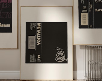 Metallica The Black Album Artwork Print, Vintage Metallica Poster, Music Poster, 90s Music Home Decor, Music Gift, Vinyl Music Poster