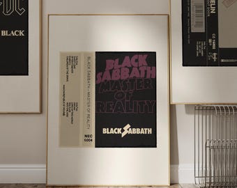 Impresión de la portada del álbum Master of Reality de Black Sabbath, póster vintage de Black Sabbath, póster musical de los años 70 para decoración del hogar, regalo de música en vinilo