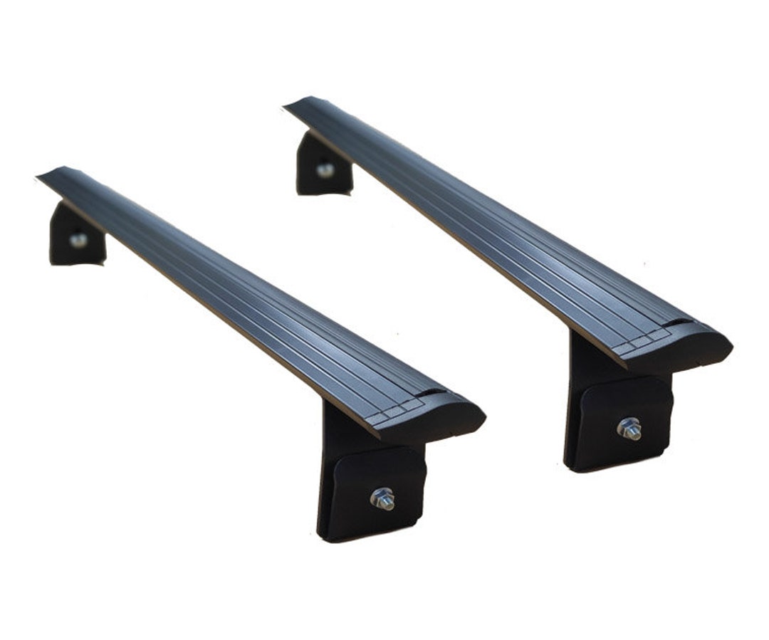 Suzuki Samurai Rain Gutter Roof Rack: Alu Silver Metal Cross Bars