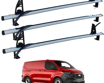 For Ford Transit Custom Roof Racks Cross Bars Carrier Alu 2022- Up 3 Qty
