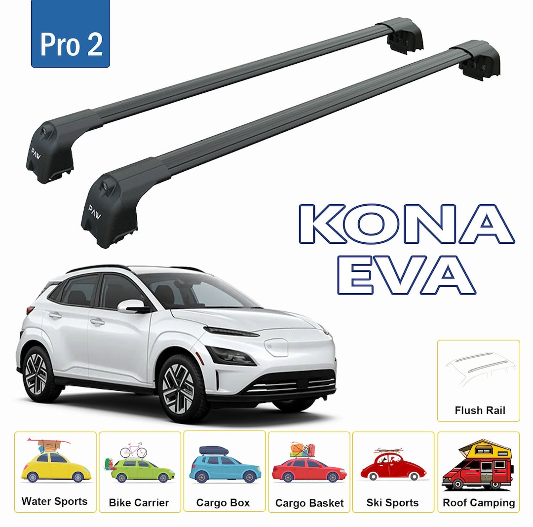 Cargo Box 2019 Hyundai Kona Roof Rails Lockable Roof Rack Cross