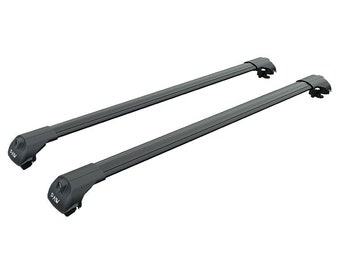 Audi A6 Allroad C6 Black Aluminum Roof Rack Cross Bars 2006-2011