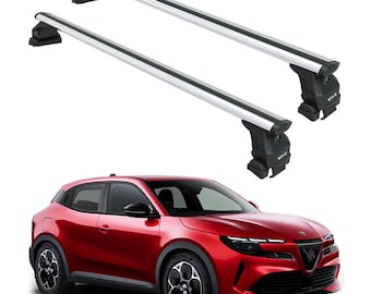 Alfa Romeo Junior Roof Rack System, Aluminium Cross Bar, Normal Roof