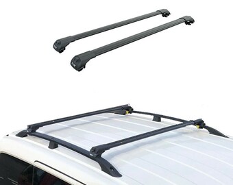 for Nissan NV200 Roof Rails and Roof Rack Cross Bars Plus Series Black Color
