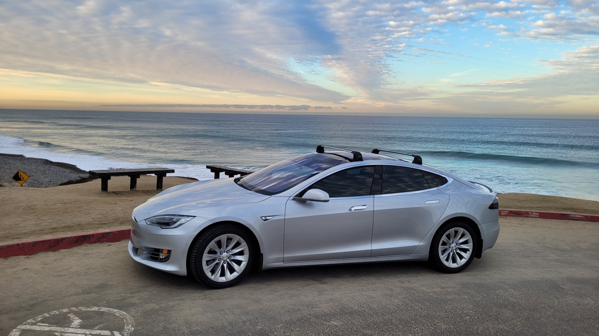 For Tesla Model S Roof Rack Cross Bars Metal Bracket Fix Point Alu Black 2012 2016 Etsy
