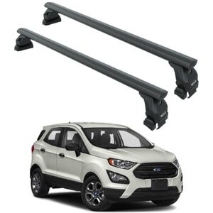 Dakdragers Voor FORD Voor Ecosport 2013 2019 2018 Aluminium Side Bars Cross Rails Imperiaal Bagage CUV SUV LED 2 stuks Dakrails voor auto's (Kleur : Zwart